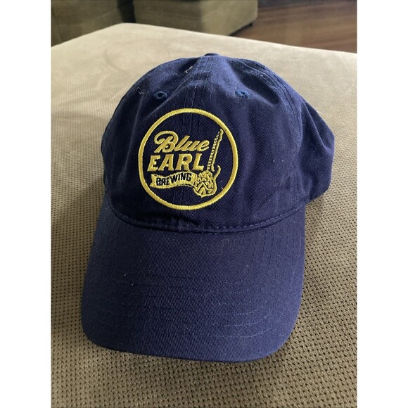 Blue Earl Brewing Hat Delaware Baseball cap Yellow Embroidered Beer Guitar - Picture 1 of 5